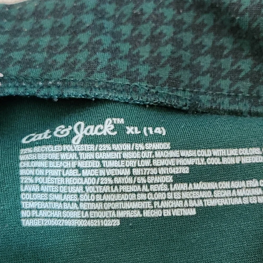 Cat & Jack Girl's Green & Black Pants